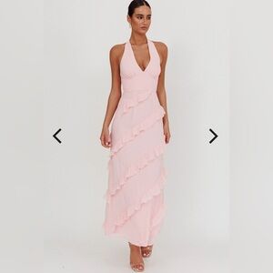 Selfie Leslie Pink Backless Dress